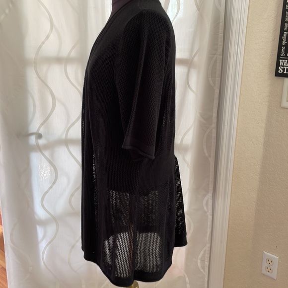 Avenue Open Front Short Sleeve Knit Sweater, Size 18/20 - Picture 3 of 6